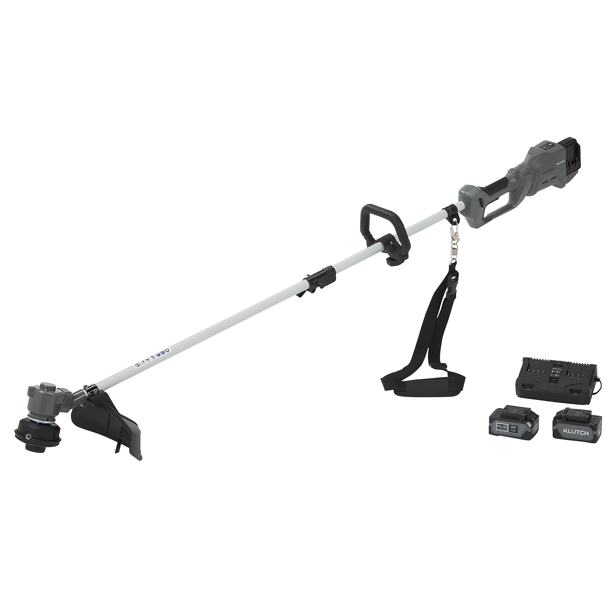 Klutch 15in. Dual-Battery String Trimmer Kit, KLiQ 20V, Brushless, Cordless, 4.0Ah
